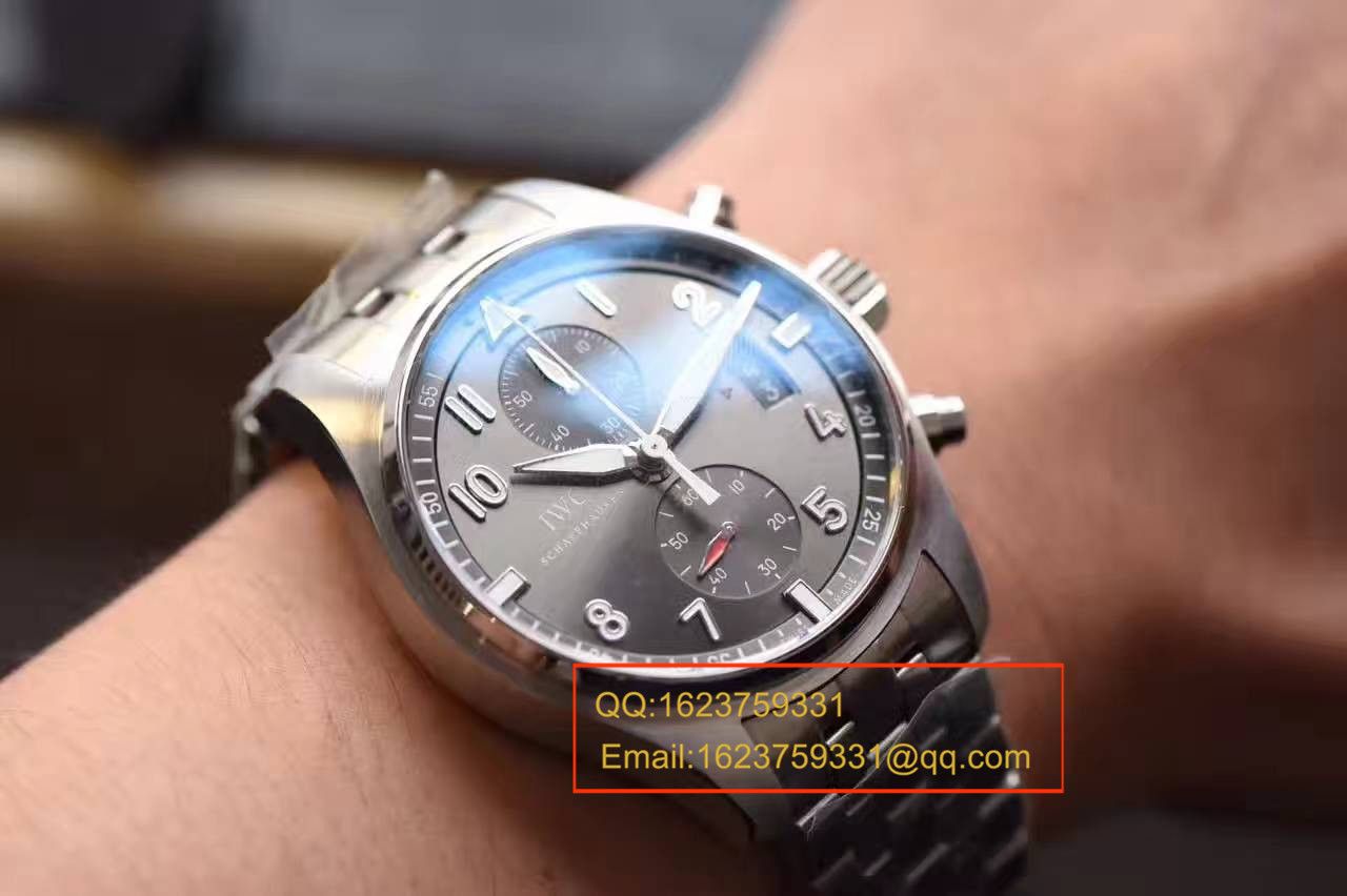 【独家视频测评V6厂一比一超A高仿手表】万国飞行员喷火战机计时腕表系列 IW387804腕表 / WG216