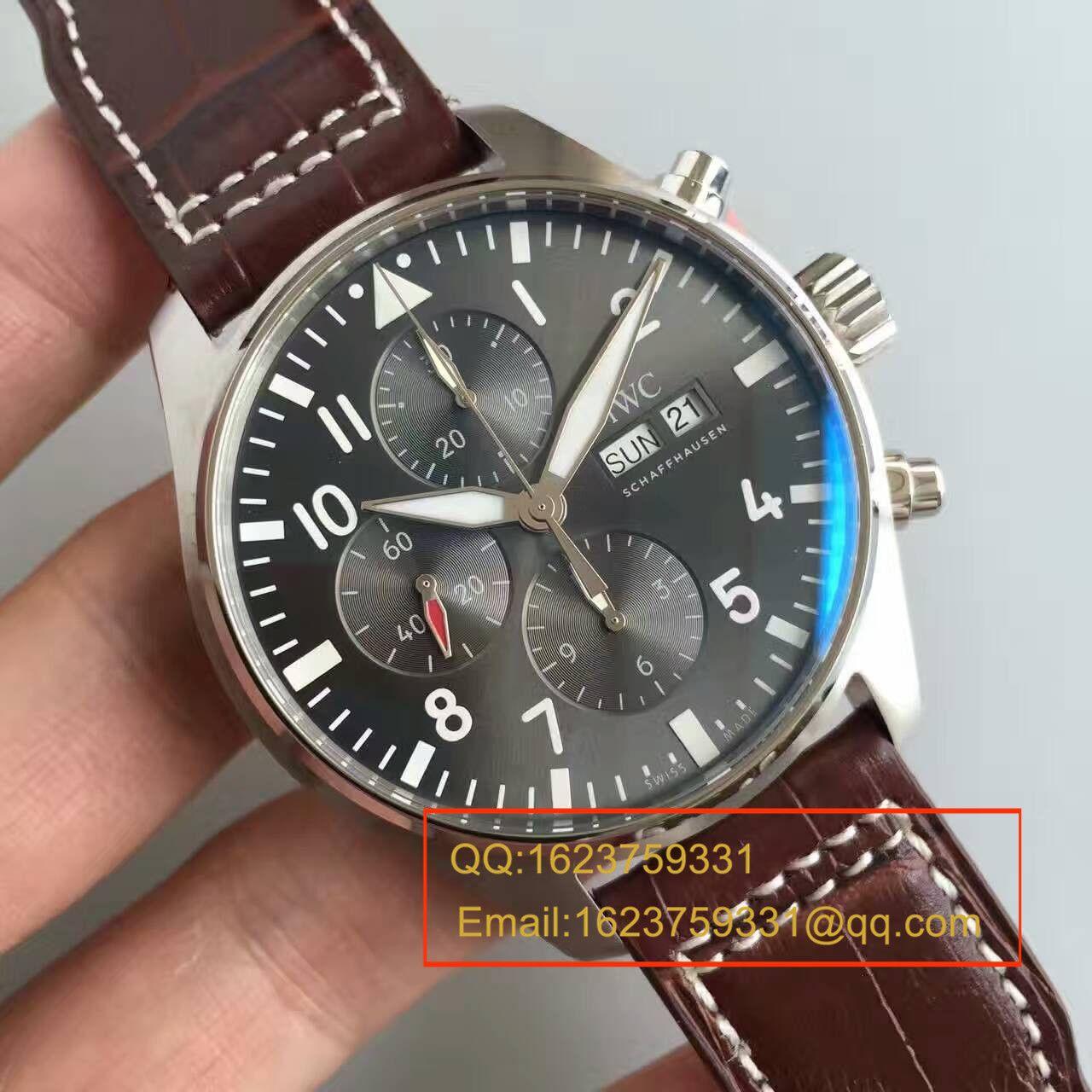 【ZF厂一比一复刻手表】万国CHRONOGRAPH飞行员系列IW377719腕表 皮带款 / WG136