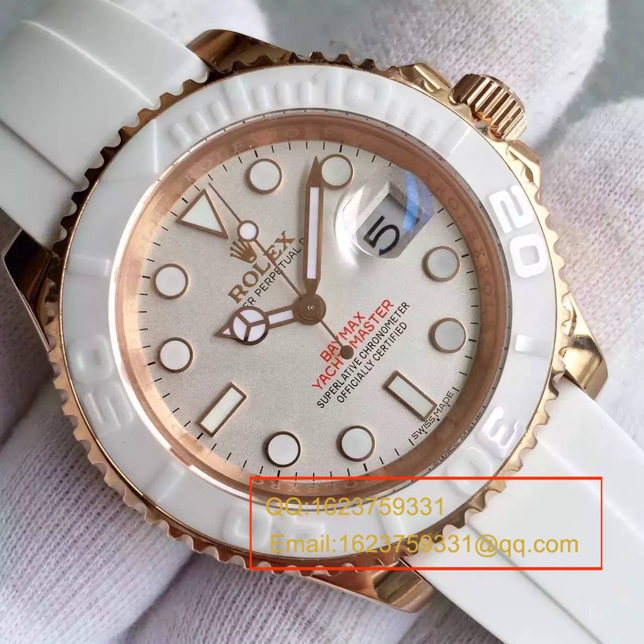 【NOOB厂一比一高仿手表】劳力士劳力士游艇名仕型系列116655-Oysterflex bracelet白盘腕表 / R024