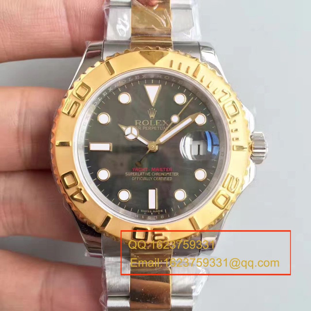 【JF厂一比一复刻手表】劳力士游艇名仕型系列16623黑贝母盘腕表 / RBC138