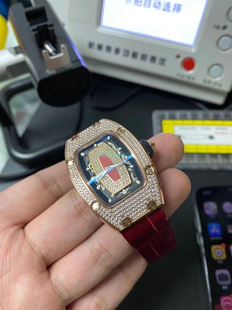 超A高仿手表Richard Mille 理查德米勒RM007女神镶钻腕表 / RM007nv