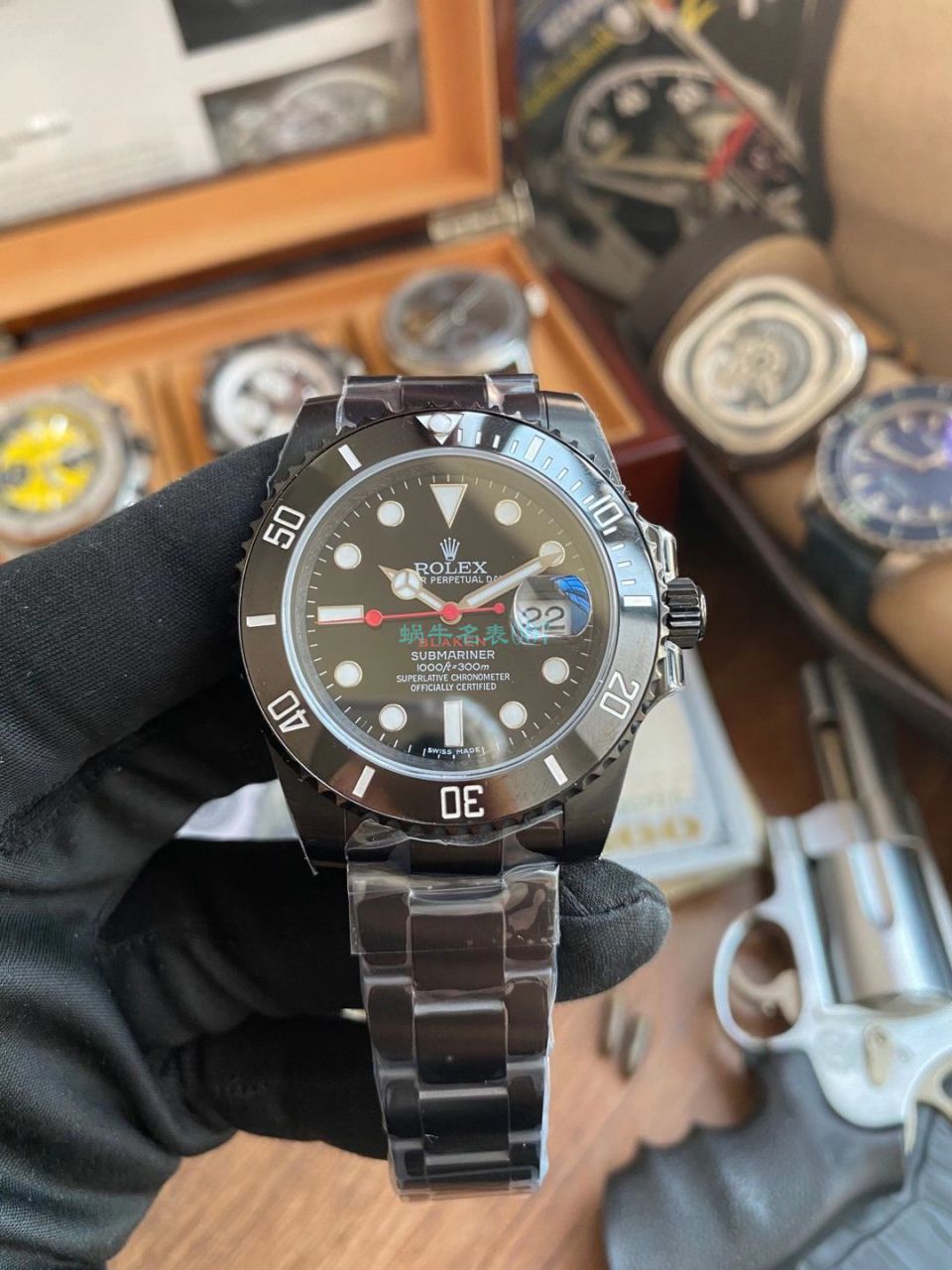 V9厂劳力士水鬼顶级复刻手表BLAKEN  SUBMARINER  DATE LV官方同款曜黑改装版 / R670