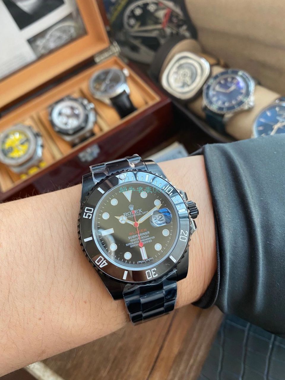 V9厂劳力士水鬼顶级复刻手表BLAKEN  SUBMARINER  DATE LV官方同款曜黑改装版 / R670