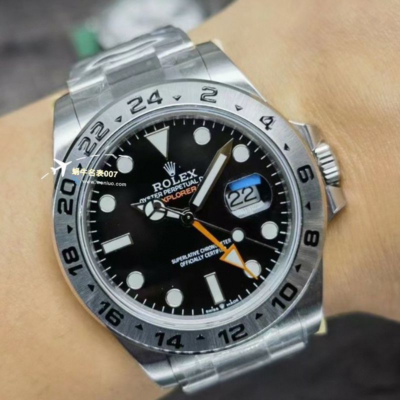 JVS一比一顶级复刻手表劳力士探险家二代高仿216570-77210和m216570-0001腕表