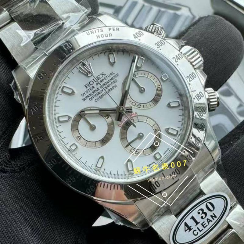 clean厂一比一复刻高仿劳力士迪通拿116520-78590 白钢迪手表