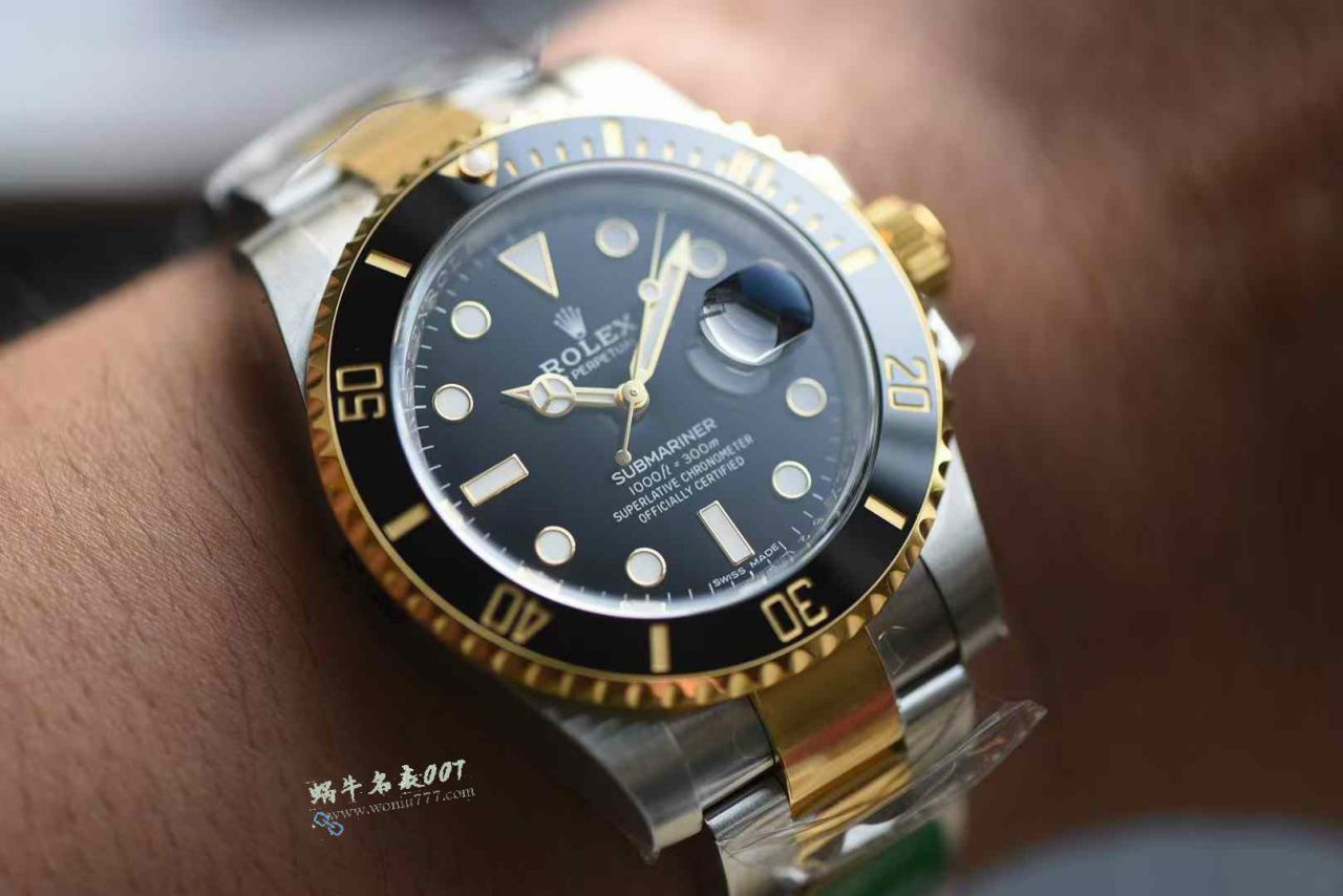 C+配重172克ROLEX劳力士潜航者间金黑水鬼复刻高仿116613LN-0001黑盘腕表 / R939