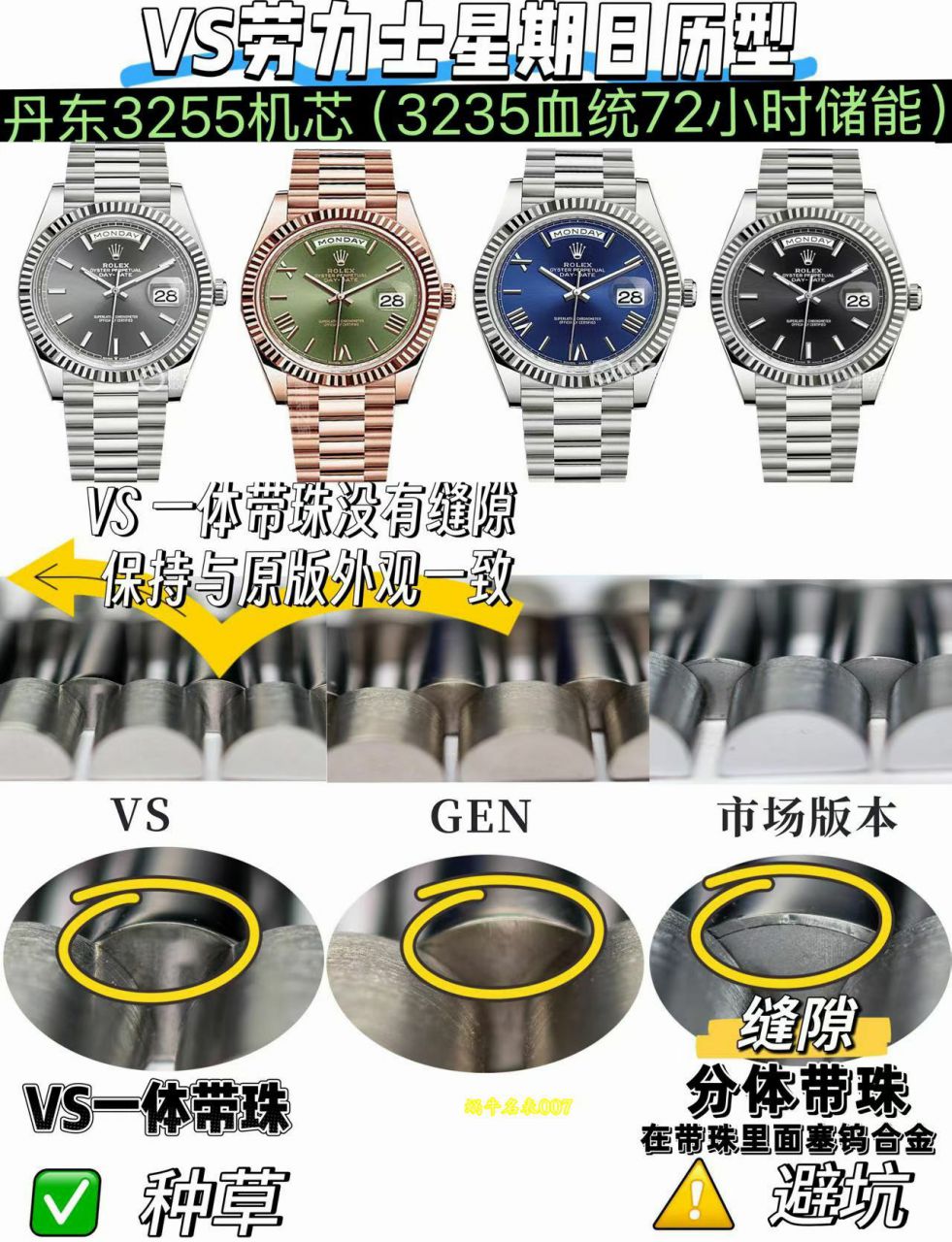 VS配重劳力士星期日历型系列m228239-0046腕表 /  