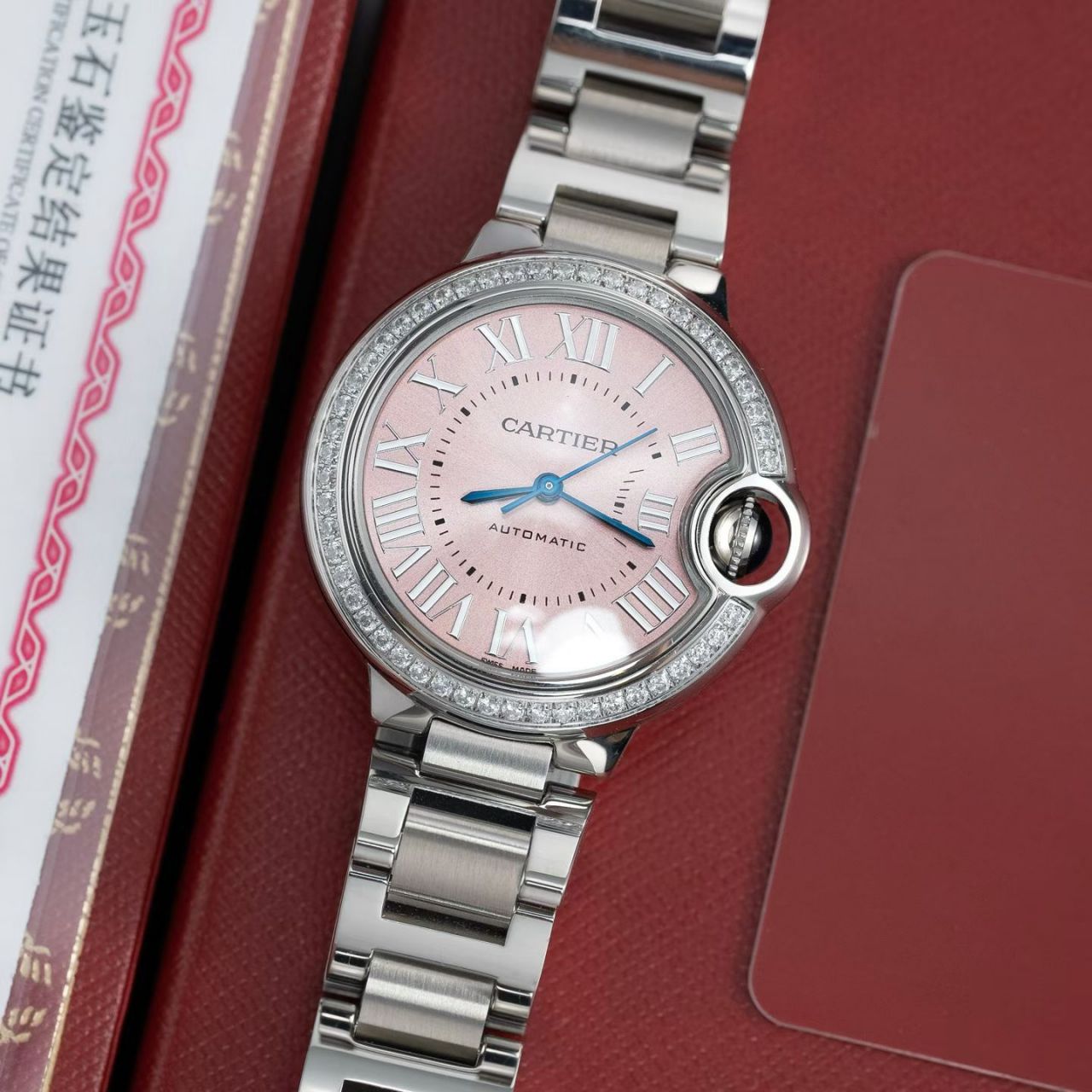 高端定制真钻女表卡地亚蓝气球系列W4BB0037腕表 /  