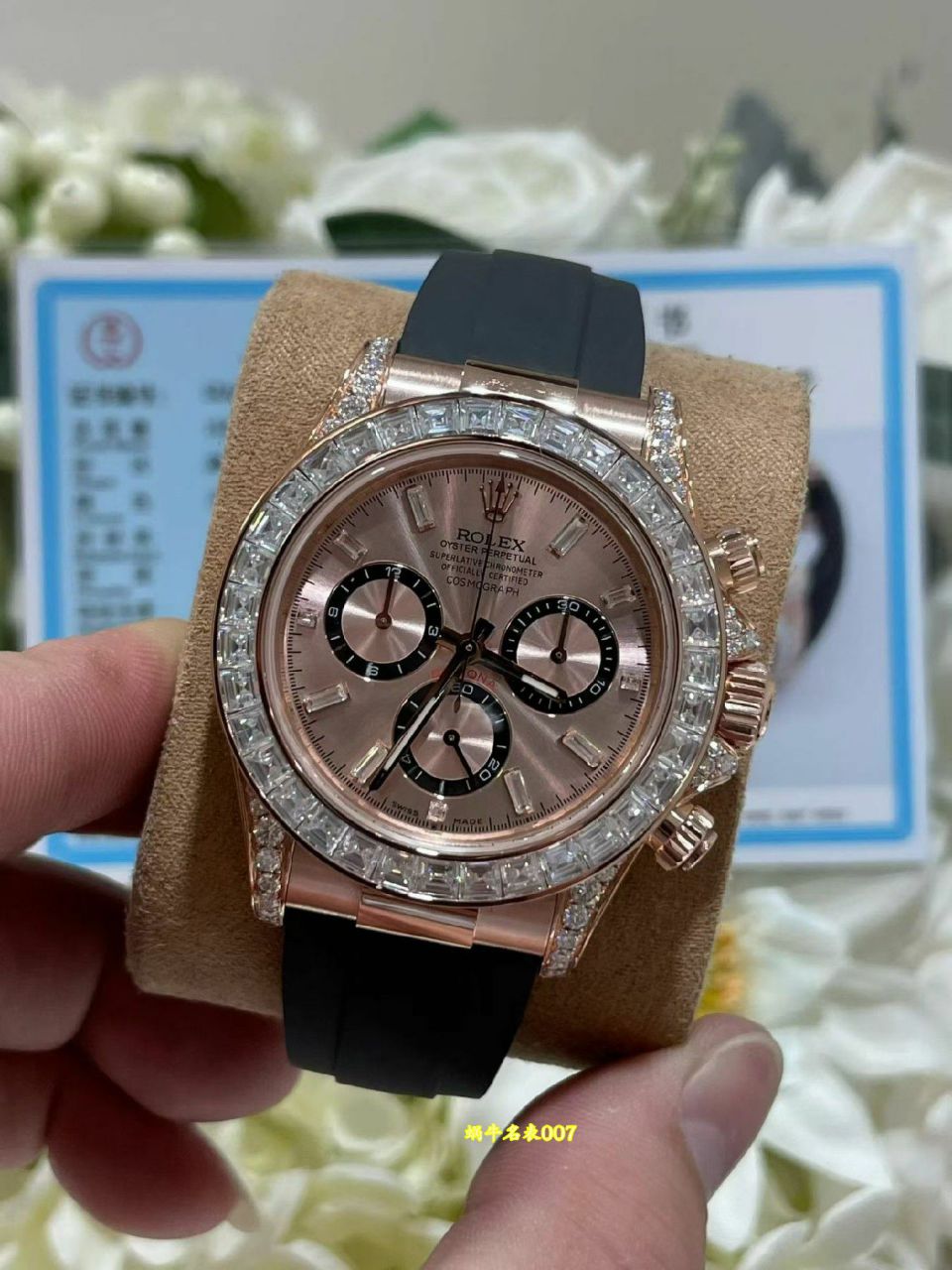 高端定制真钻包金劳力士宇宙计型迪通拿广州复刻手表m126535tbr-0002腕表 /  