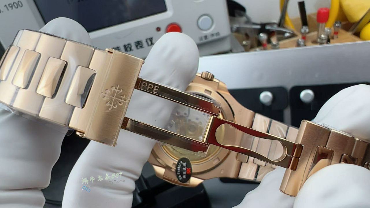 3K百达翡丽5711R 鹦鹉螺玫瑰金灰面一比一复刻高仿腕表 / BD513