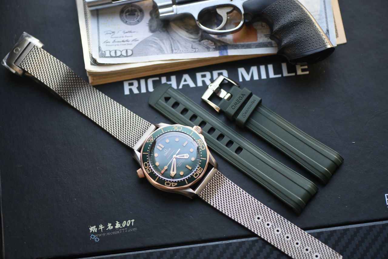 VS欧米茄青铜金绿面007无暇赴死海马300超级复刻手表210.90.42.20.10.001腕表 / VS827