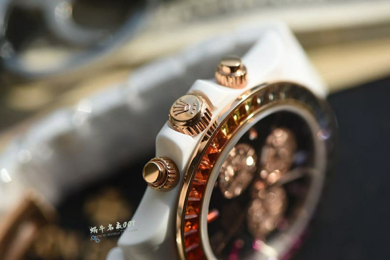 AET特别定制版白陶瓷 劳力士4130机芯彩虹迪通拿手表 / R983