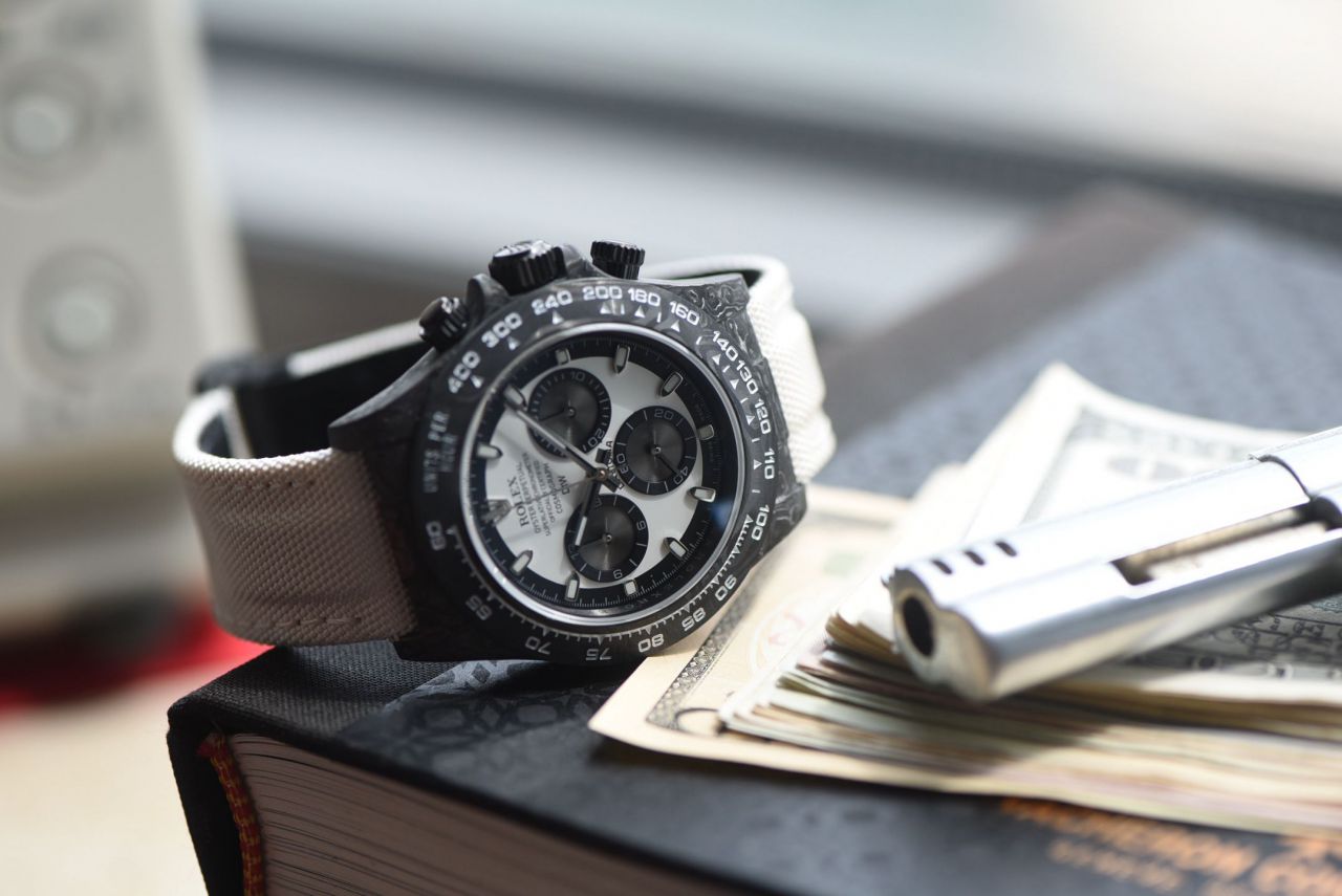 行业最高版本Diw定制版ROLEX劳力士迪通拿复刻高仿手表全碳纤维壳 / R929