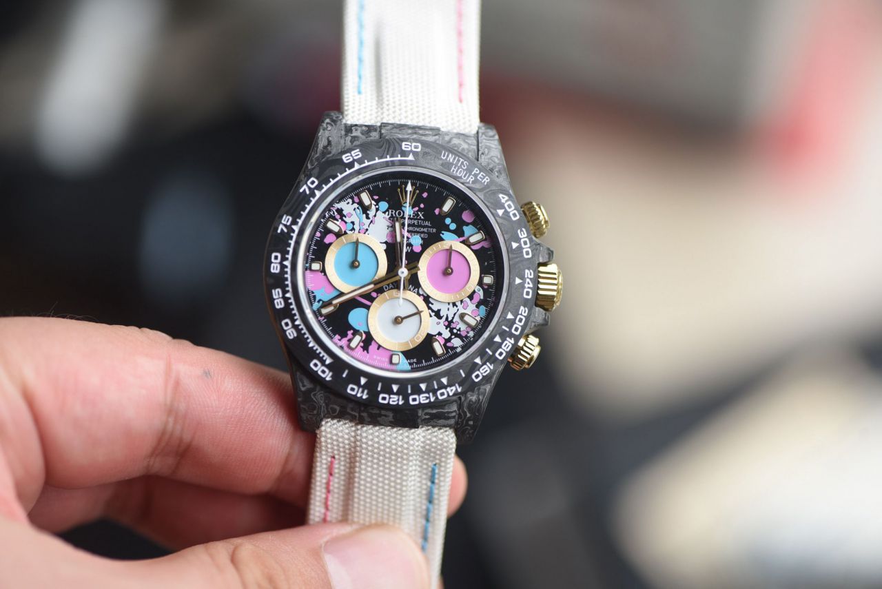 行业最高版本Diw定制版ROLEX劳力士迪通拿复刻高仿手表全碳纤维壳 / R929