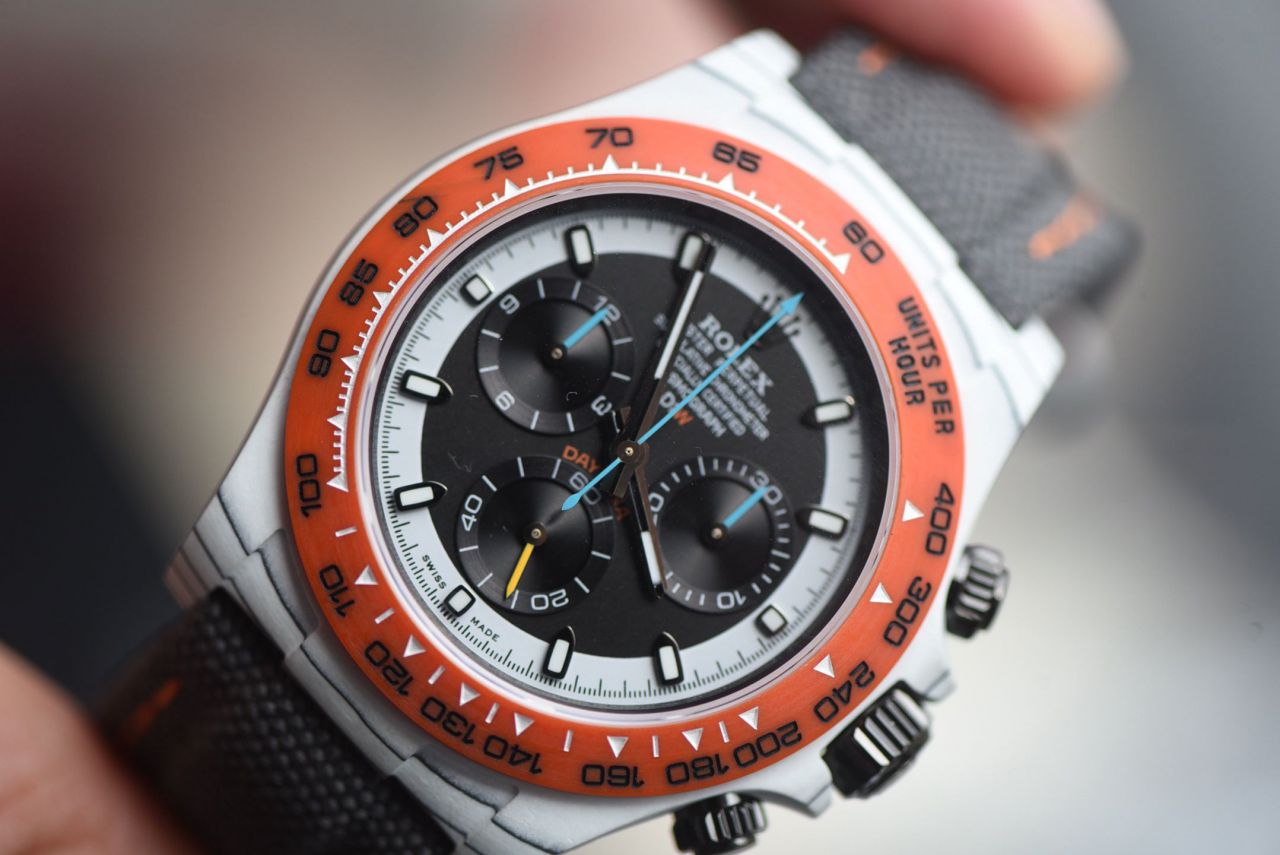 行业最高版本Diw定制版ROLEX劳力士迪通拿复刻高仿手表全碳纤维壳 / R929