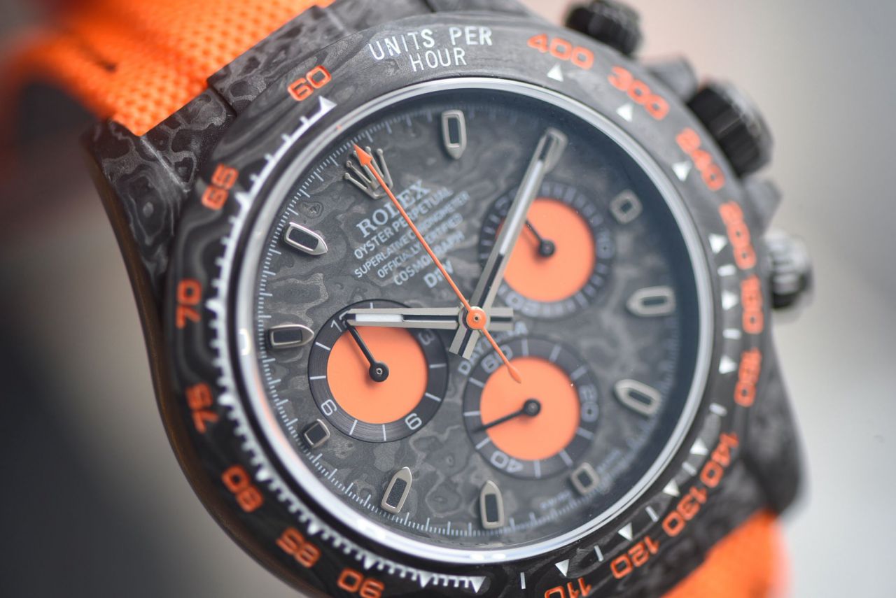 行业最高版本Diw定制版ROLEX劳力士迪通拿复刻高仿手表全碳纤维壳 / R929