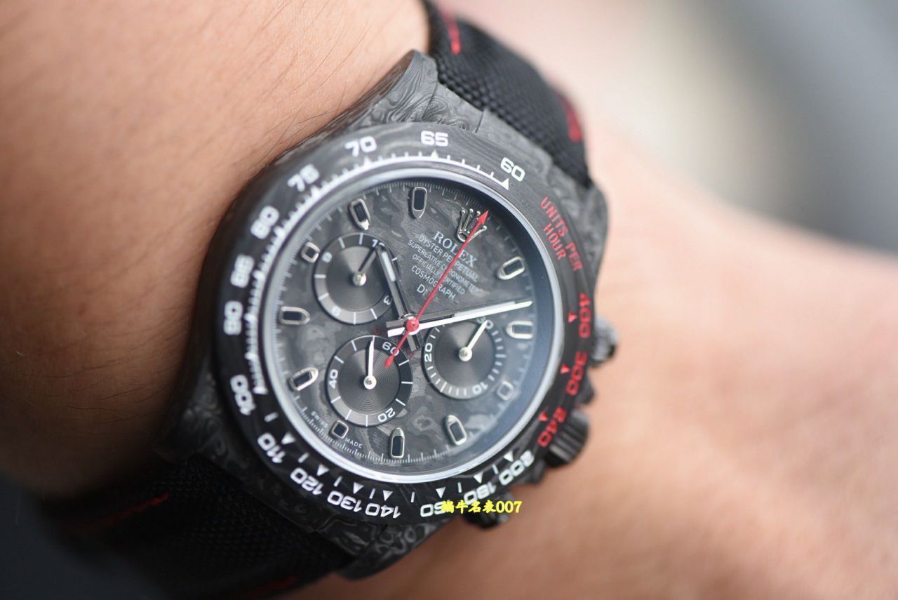 N厂行业最高版本Diw定制版ROLEX劳力士迪通拿全碳纤维壳腕表 / R986