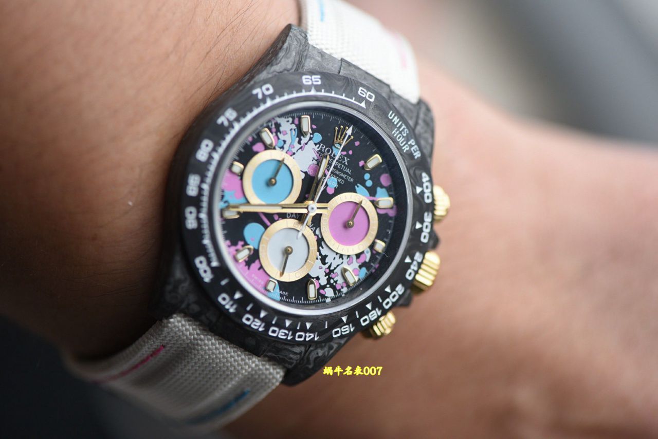 N厂行业最高版本Diw定制版ROLEX劳力士迪通拿全碳纤维壳腕表 / R988