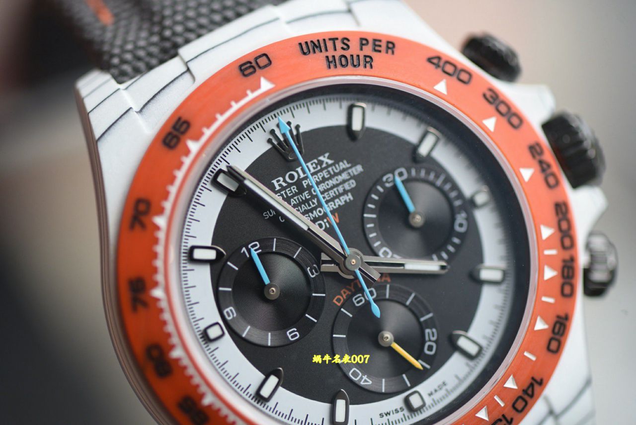 N厂行业最高版本Diw定制版ROLEX劳力士迪通拿全碳纤维壳腕表 / R990