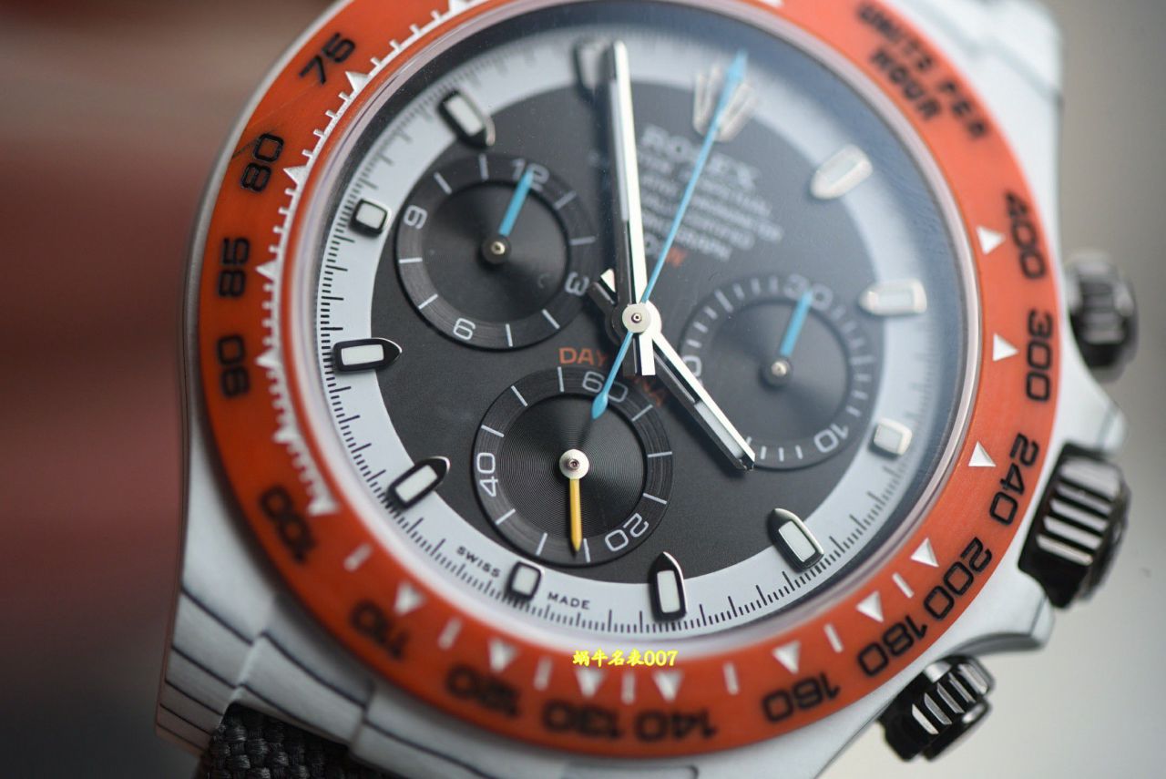 N厂行业最高版本Diw定制版ROLEX劳力士迪通拿全碳纤维壳腕表 / R990