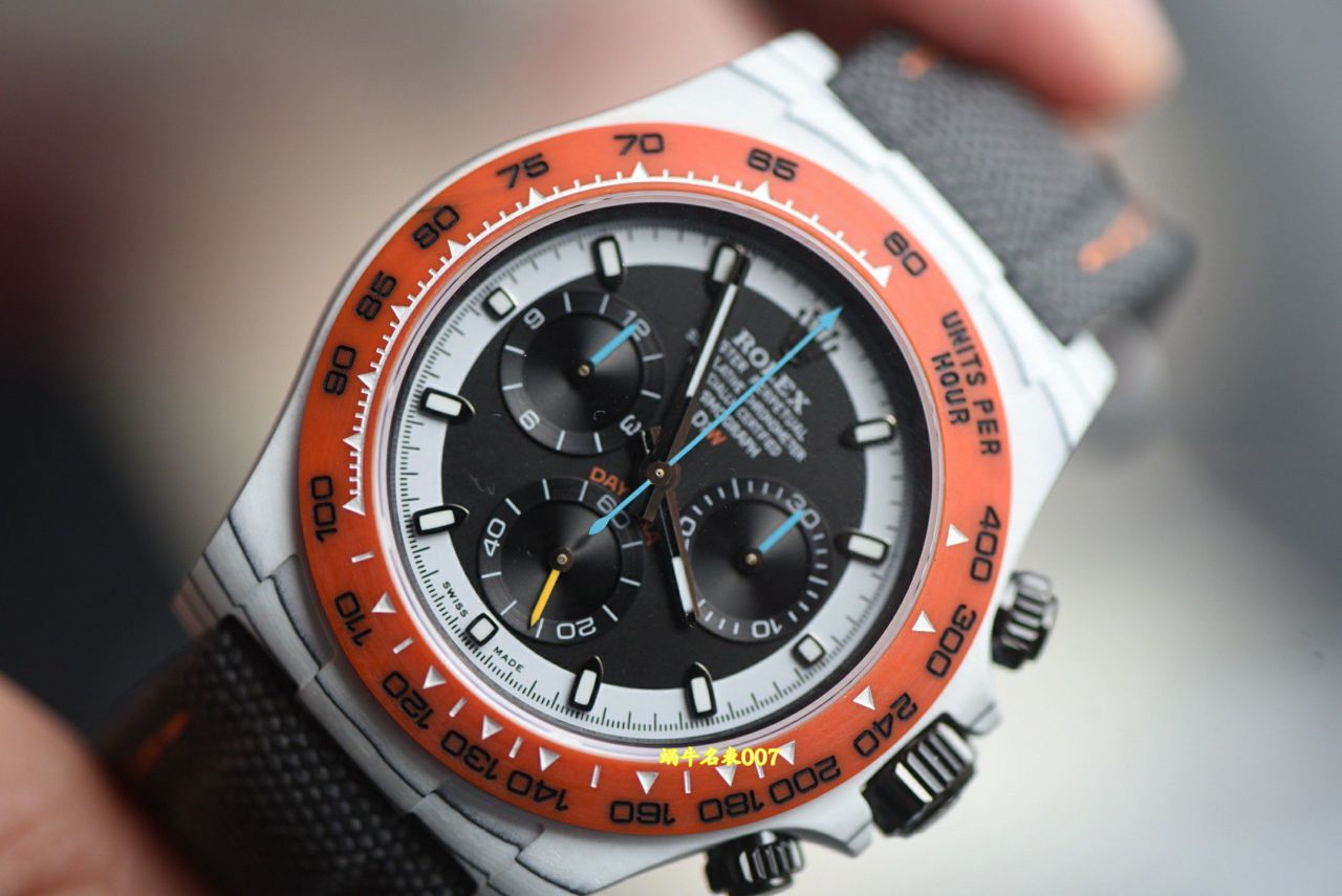 N厂行业最高版本Diw定制版ROLEX劳力士迪通拿全碳纤维壳腕表 / R986