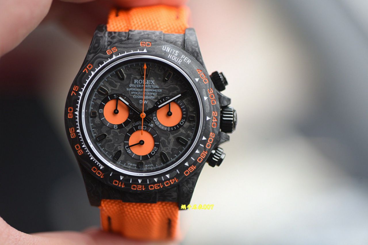 N厂行业最高版本Diw定制版ROLEX劳力士迪通拿全碳纤维壳腕表 / R990