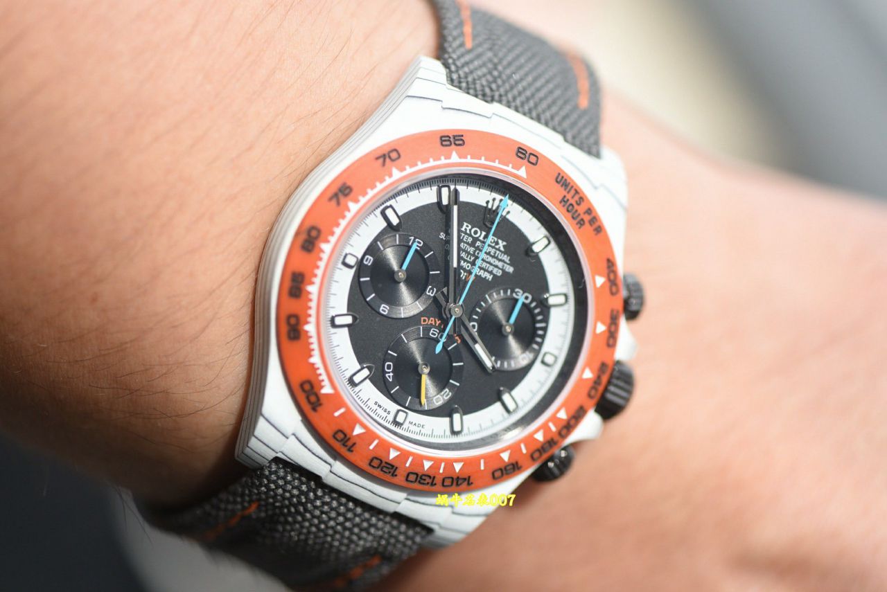 N厂行业最高版本Diw定制版ROLEX劳力士迪通拿全碳纤维壳腕表 / R989