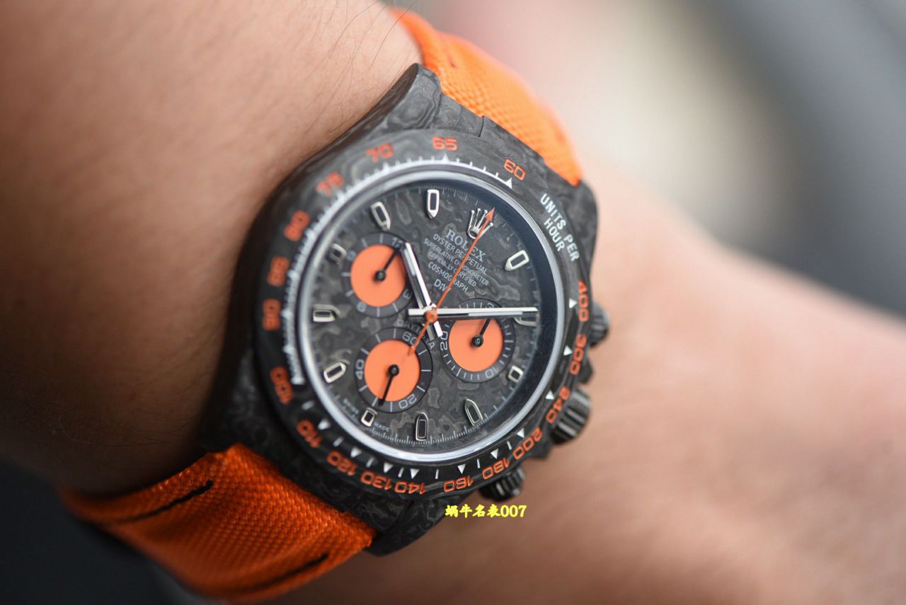 N厂行业最高版本Diw定制版ROLEX劳力士迪通拿全碳纤维壳腕表 / R988