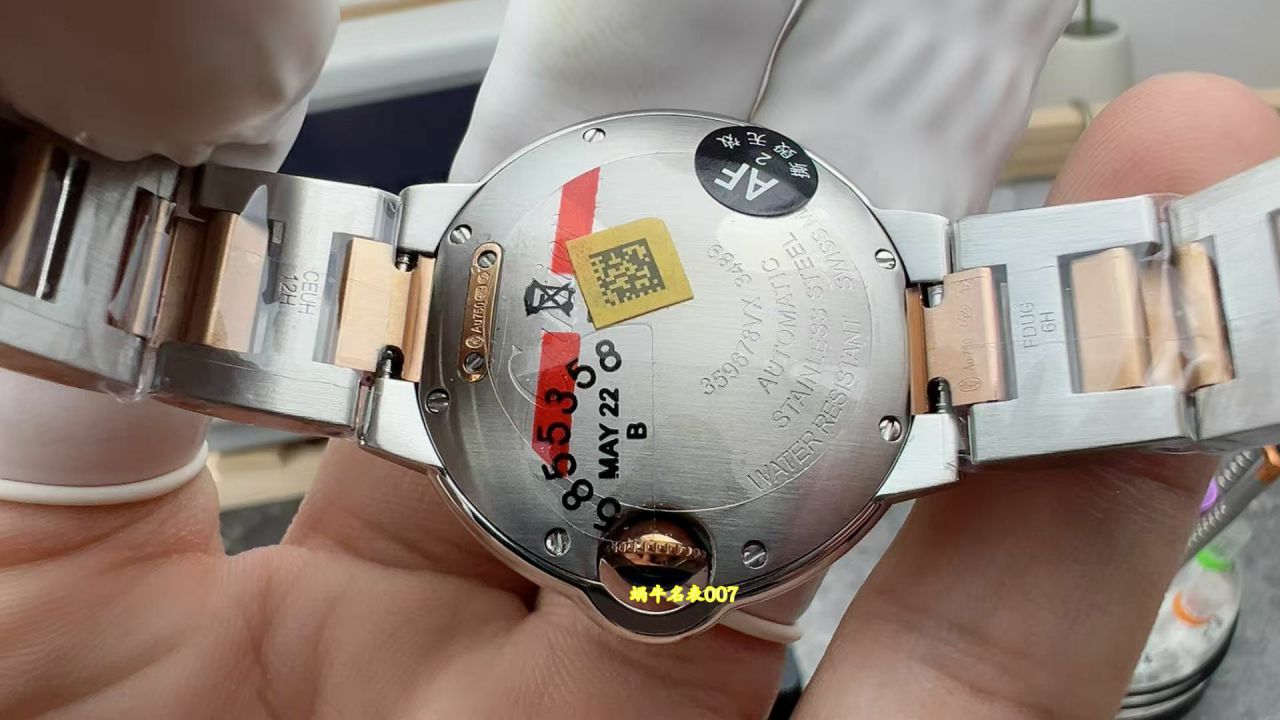 AF厂卡地亚蓝气球33毫米女W2BB0032腕表 / K383