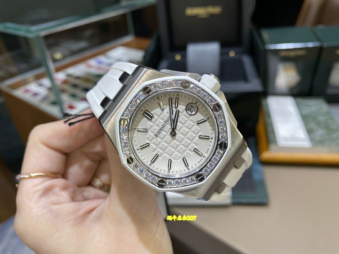 高端稀有品原单品质真钻女表爱彼皇家橡树离岸型复刻67540OK.ZZ.D010CA.01腕表 / AP367