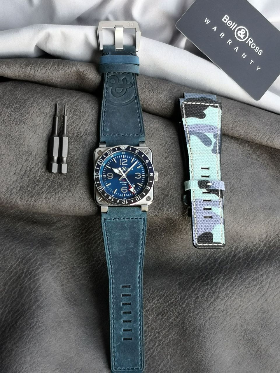 柏莱士INSTRUMENTS系列BR0393-BLU-ST/SCA腕表 /  