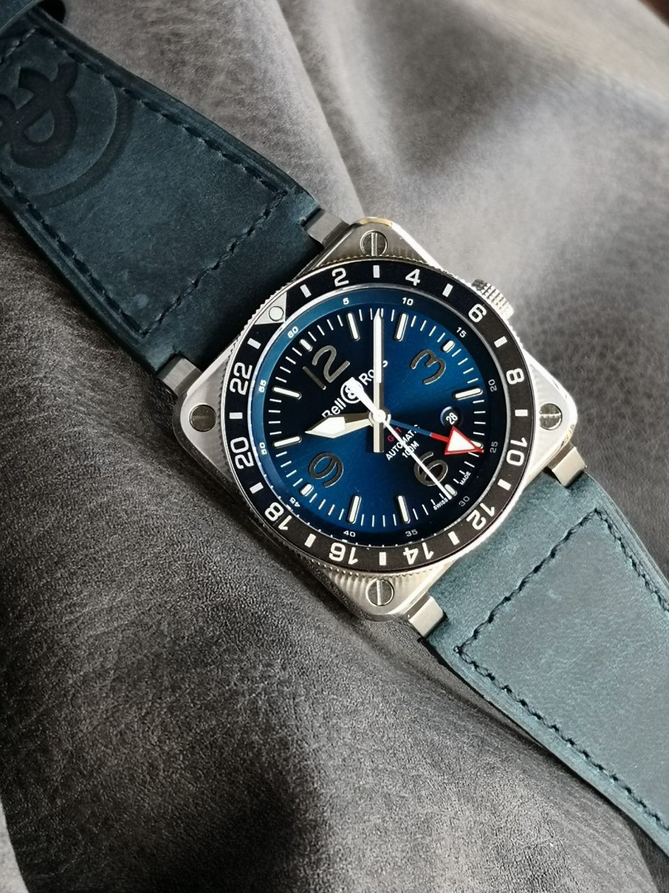 柏莱士INSTRUMENTS系列BR0393-BLU-ST/SCA腕表 /  