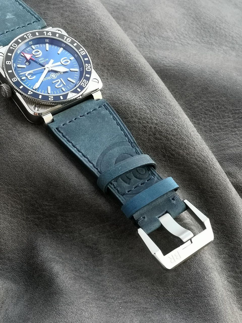 柏莱士INSTRUMENTS系列BR0393-BLU-ST/SCA腕表 /  