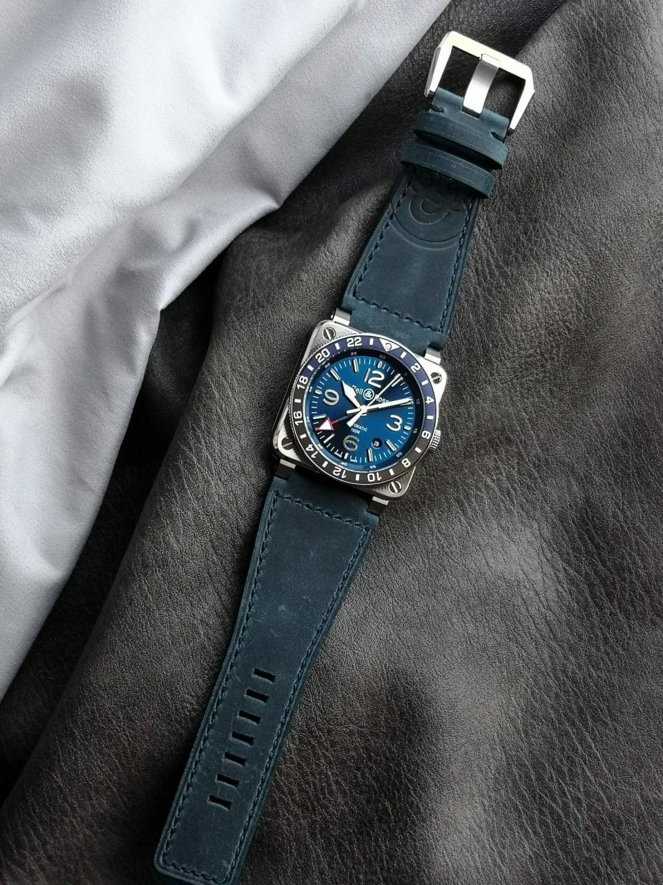 柏莱士INSTRUMENTS系列BR0393-BLU-ST/SCA腕表 /  