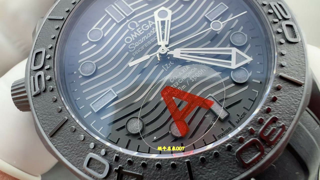 视频评测VS厂V4墨黑欧米茄海马复刻高仿手表210.92.44.20.01.003腕表 /  