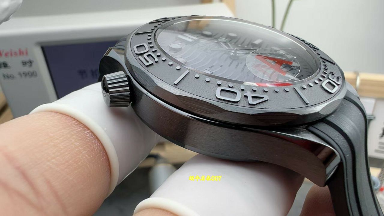 视频评测VS厂V4墨黑欧米茄海马复刻高仿手表210.92.44.20.01.003腕表 /  