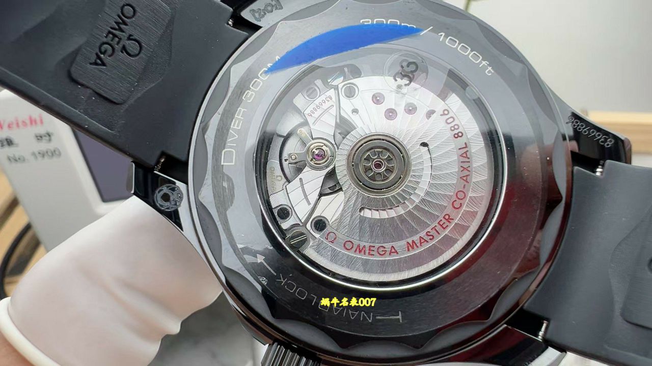 视频评测VS厂V4墨黑欧米茄海马复刻高仿手表210.92.44.20.01.003腕表 /  