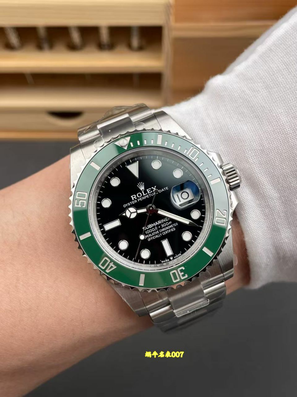 VS劳力士三代绿水鬼复刻手表潜航者型系列m126610lv-0002腕表 /   