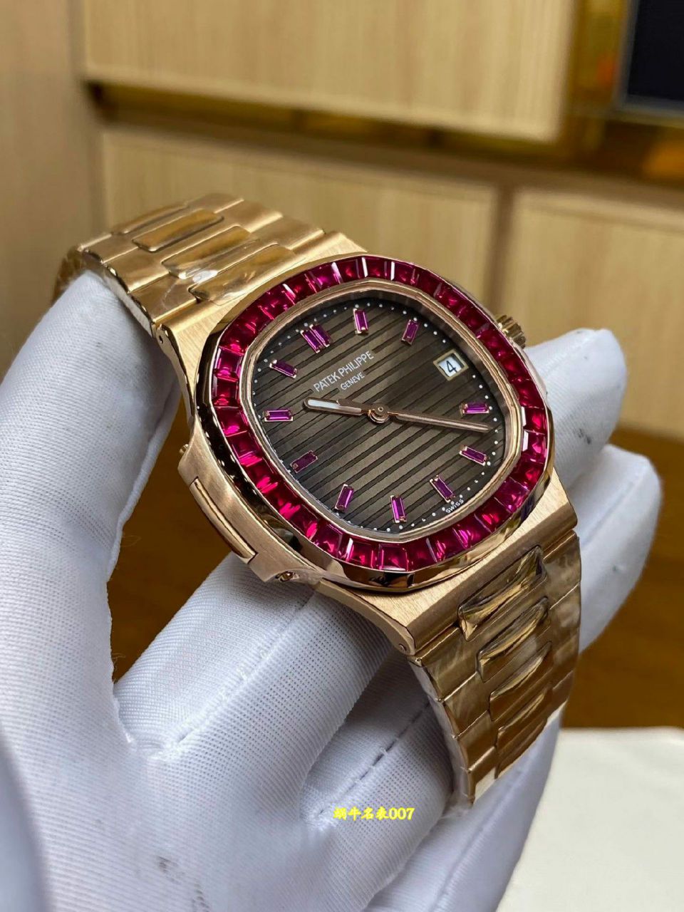  高端定制包金真钻百达翡丽运动复刻手表5723/112R-001腕表 /  